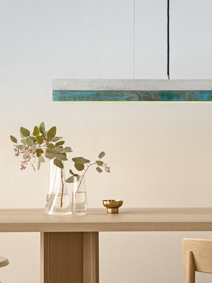 [C1] Oxidised Copper & Light Grey Pendant Light