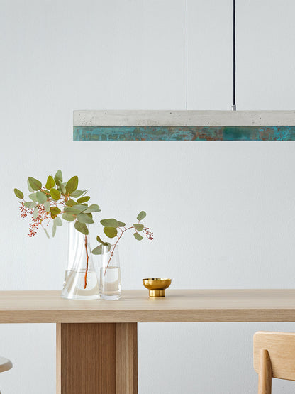 [C1] Oxidised Copper & Light Grey Pendant Light