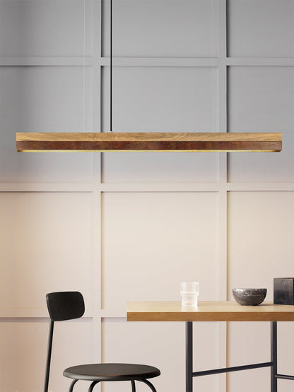 [C1] Corten Steel & Oak Wood Pendant Light