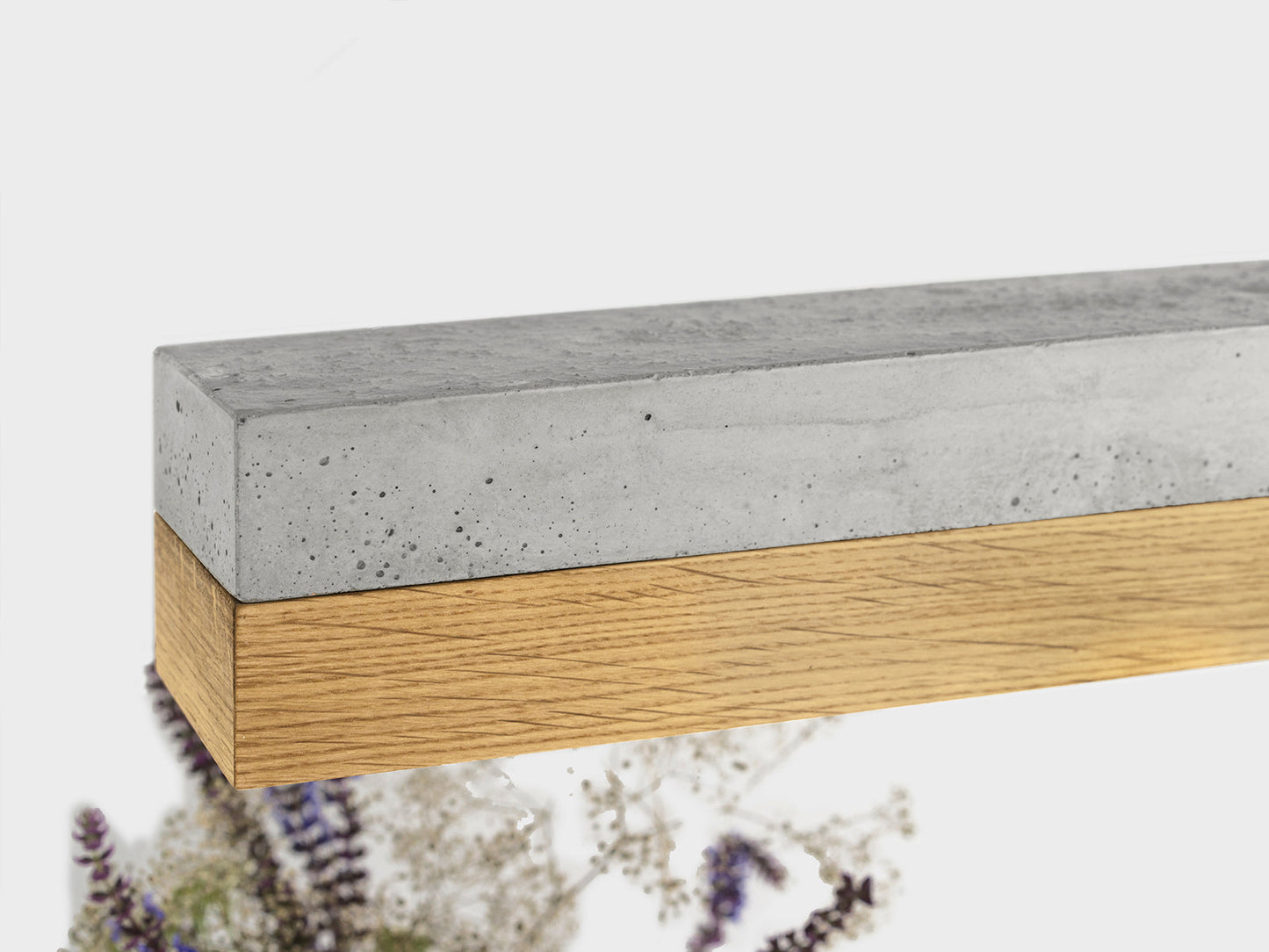 [C1] Oak Wood & Light Grey Pendant Light