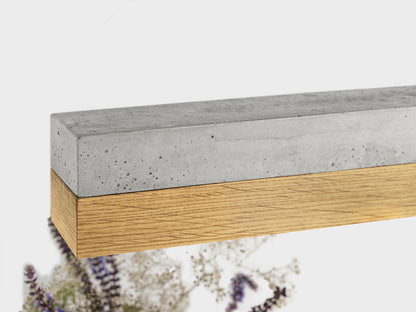 [C1] Oak Wood & Light Grey Pendant Light