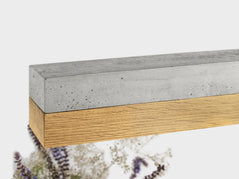 [C1] Oak Wood & Light Grey Pendant Light