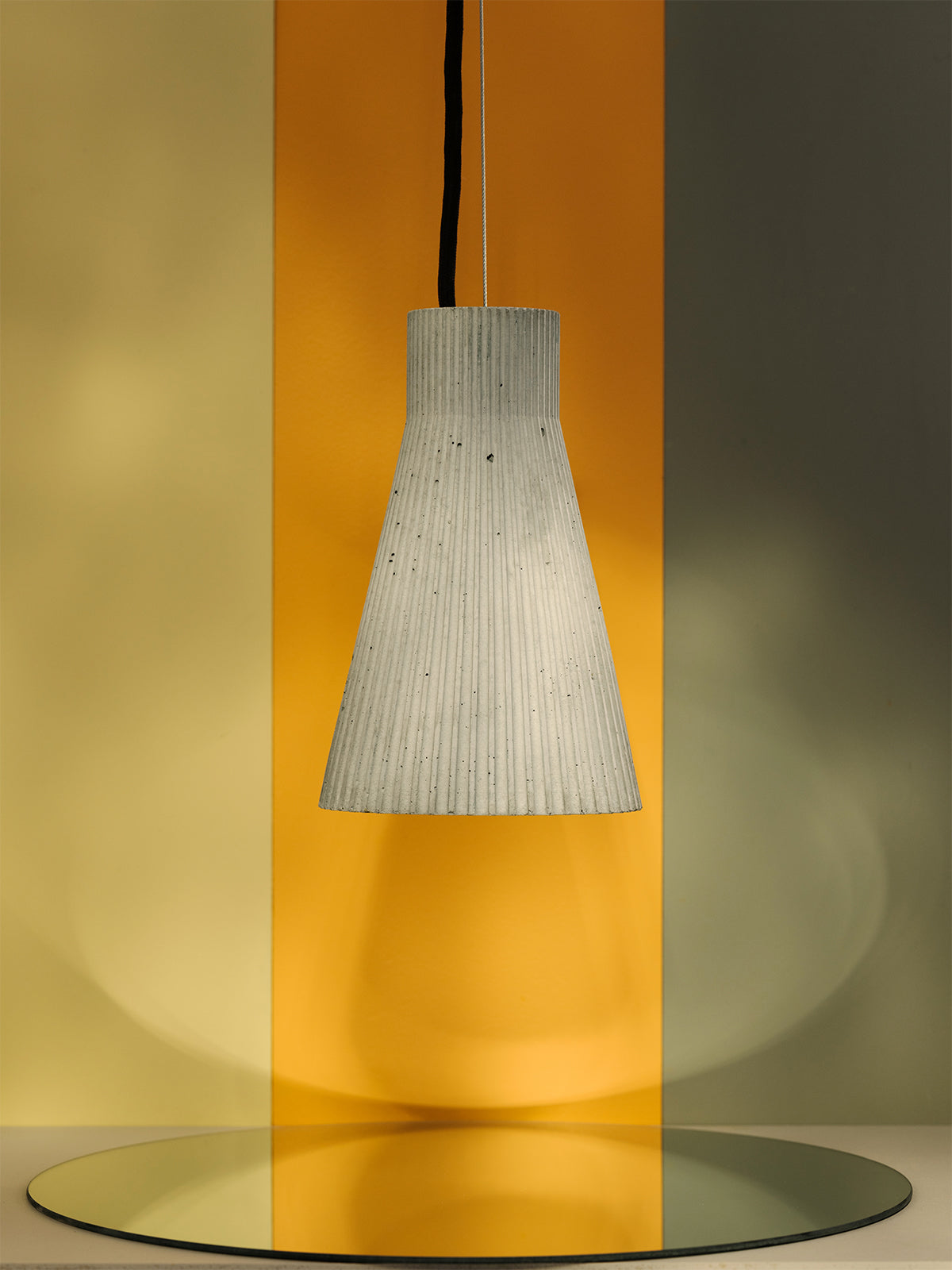 [S1] Hanging Pendant Light Fluted & Colourful still 4