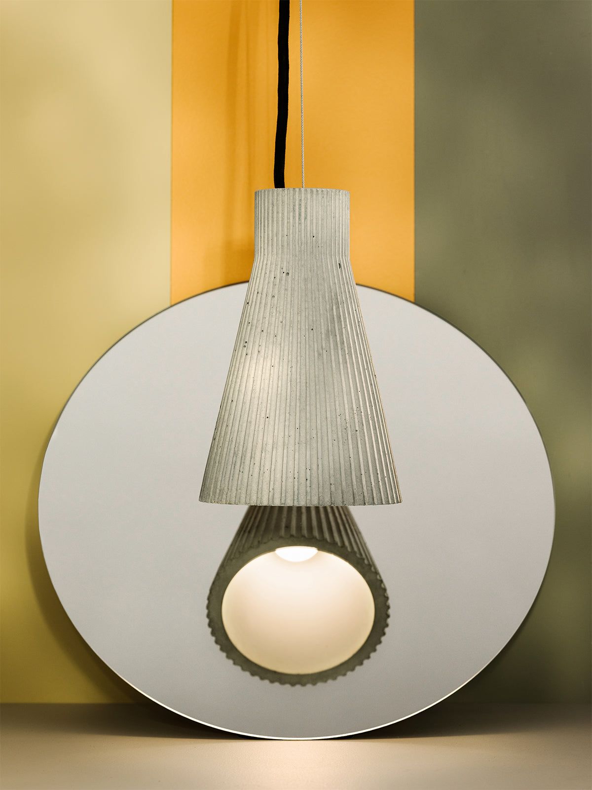[S1] Hanging Pendant Light Fluted & Colourful still 1