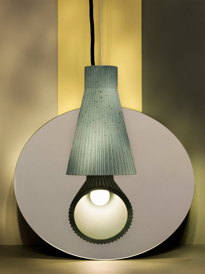 [S1] Hanging Pendant Light Fluted & Colourful still 18