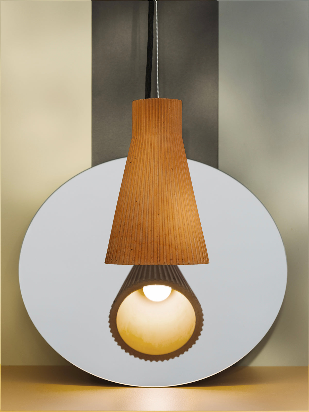 [S1] Hanging Pendant Light Fluted & Colourful still 13