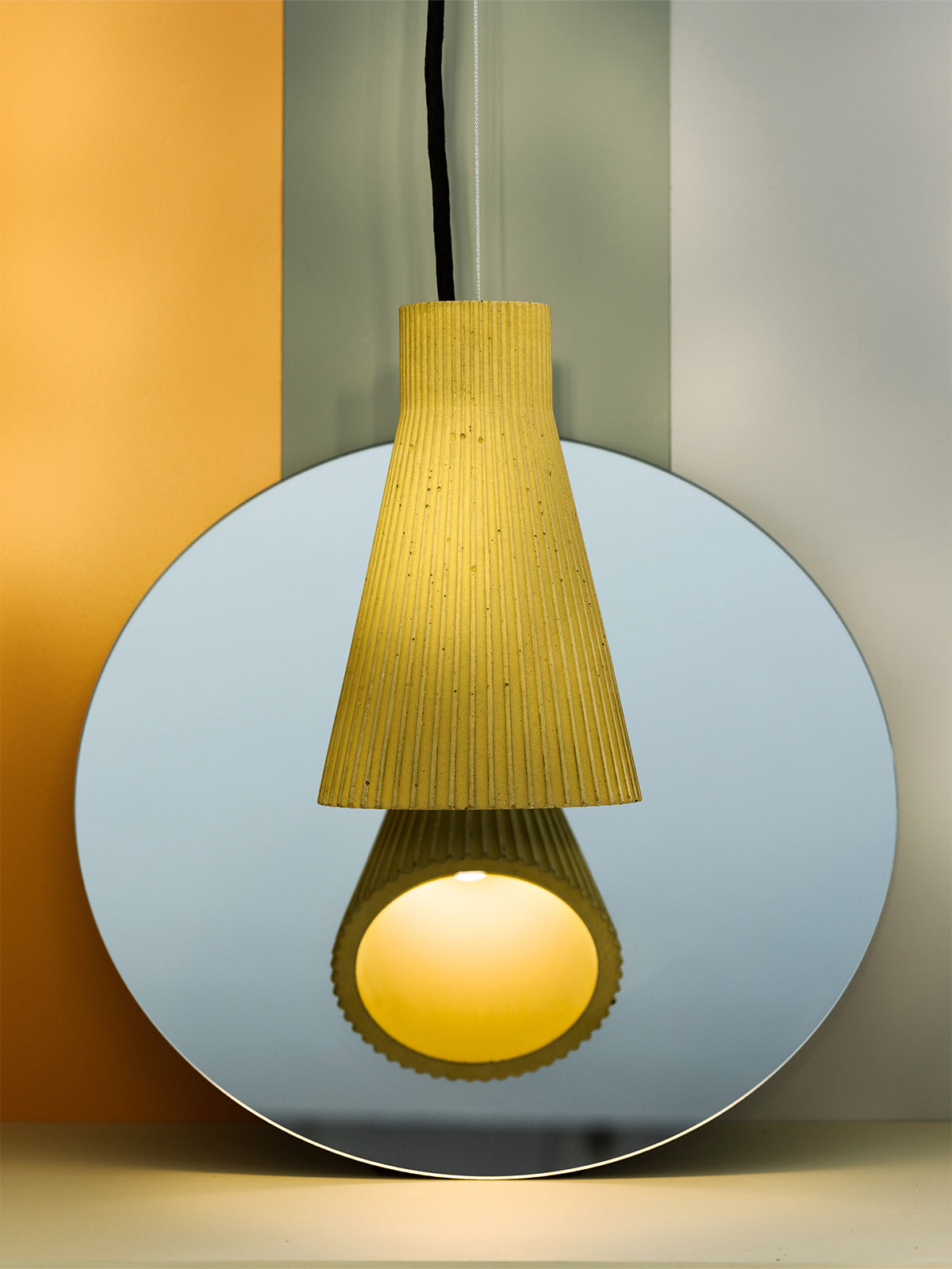 [S1] Hanging Pendant Light Fluted & Colourful still 23