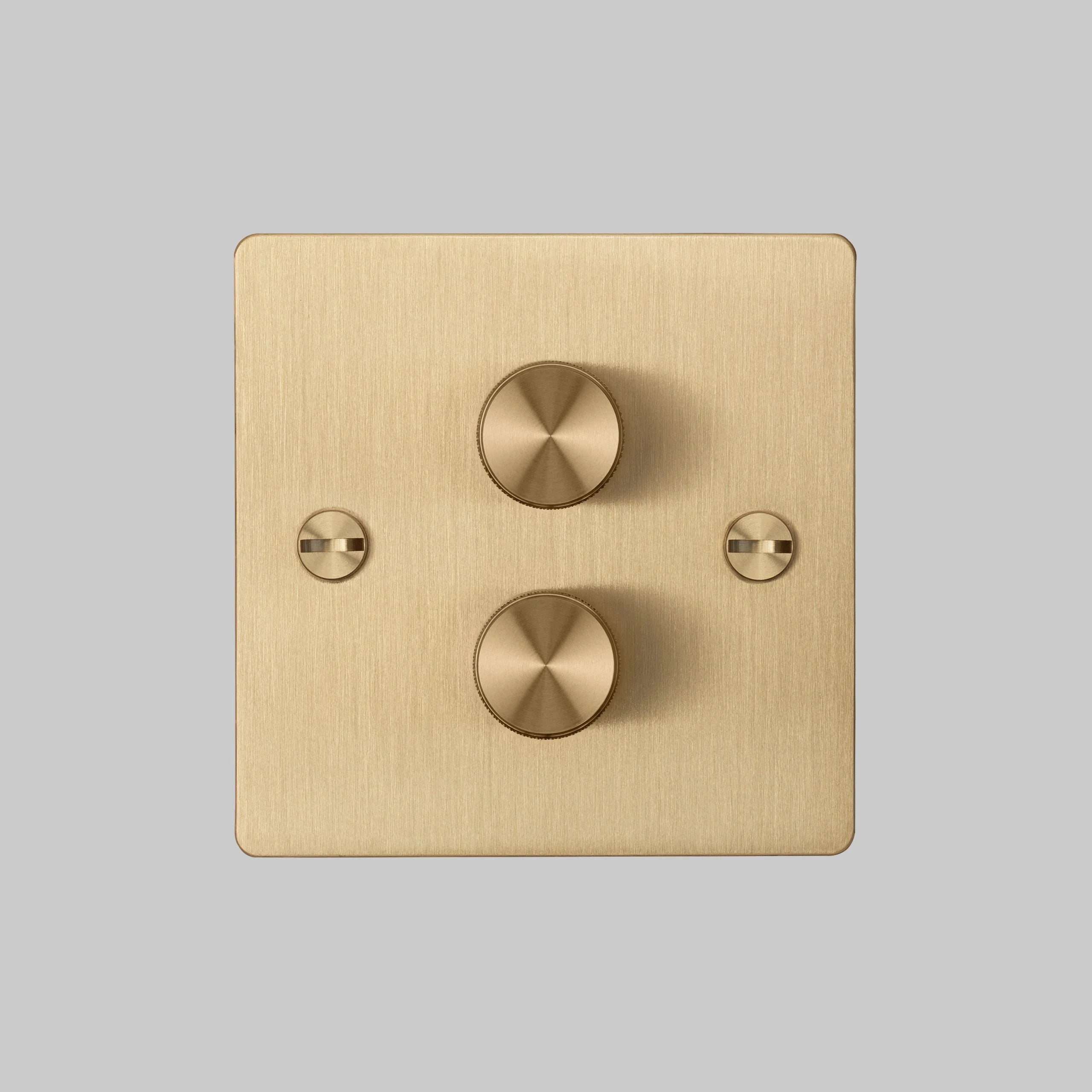 2G Dimmer/ 120W/ Brass Font view 