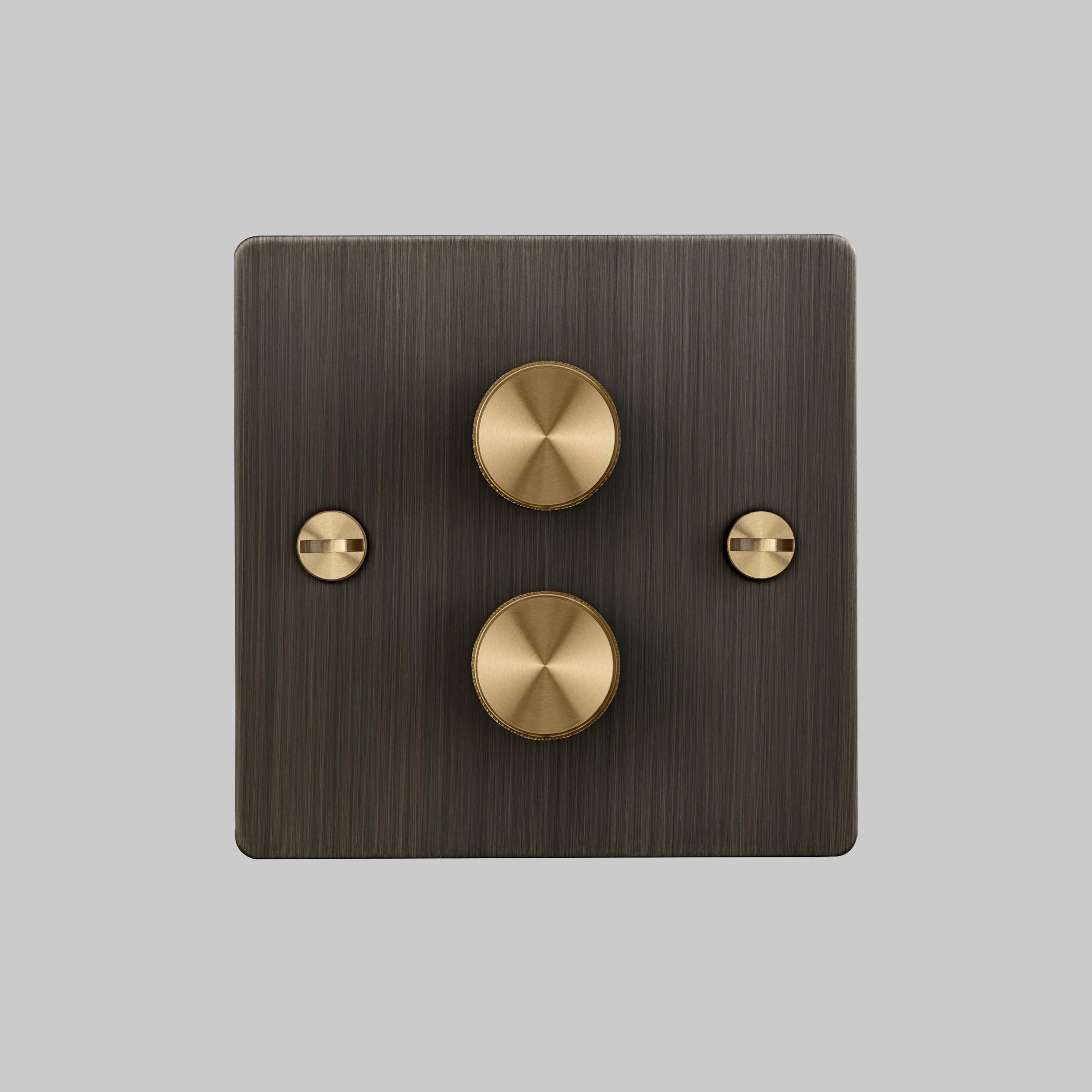 2G Dimmer/ 120W/ Smoked Bronze , Gold front view 