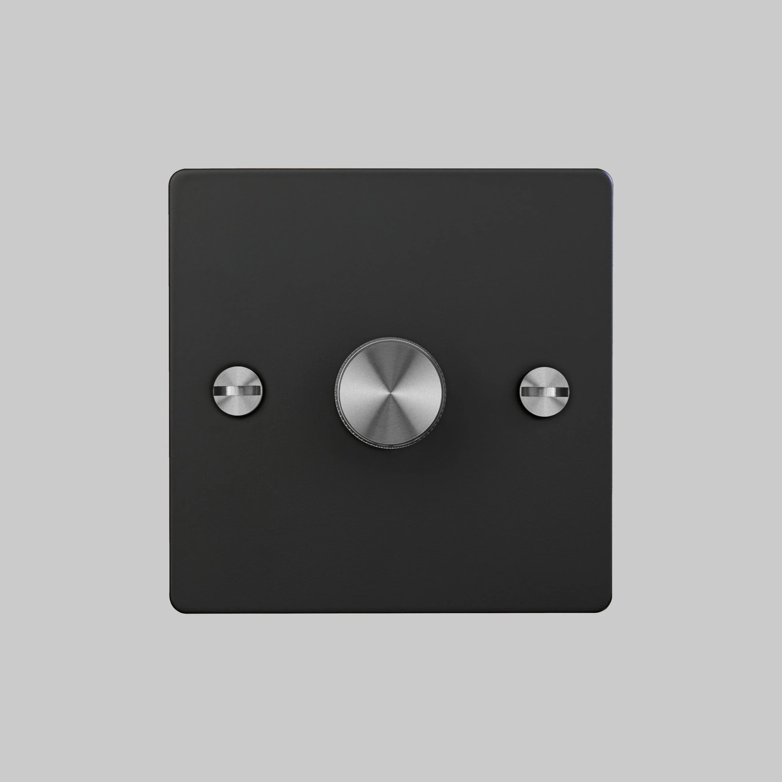 1G Dimmer/ 120W/ Black, Steel front 