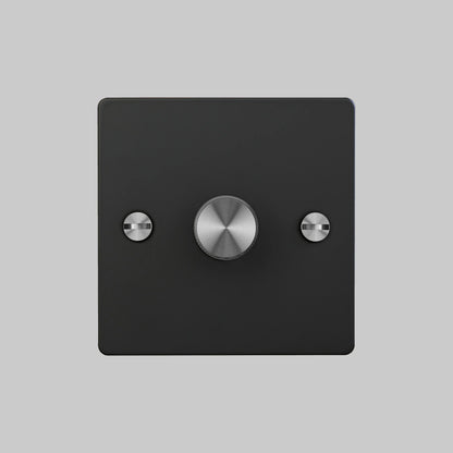 1G Dimmer/ 120W/ Black, Steel front 