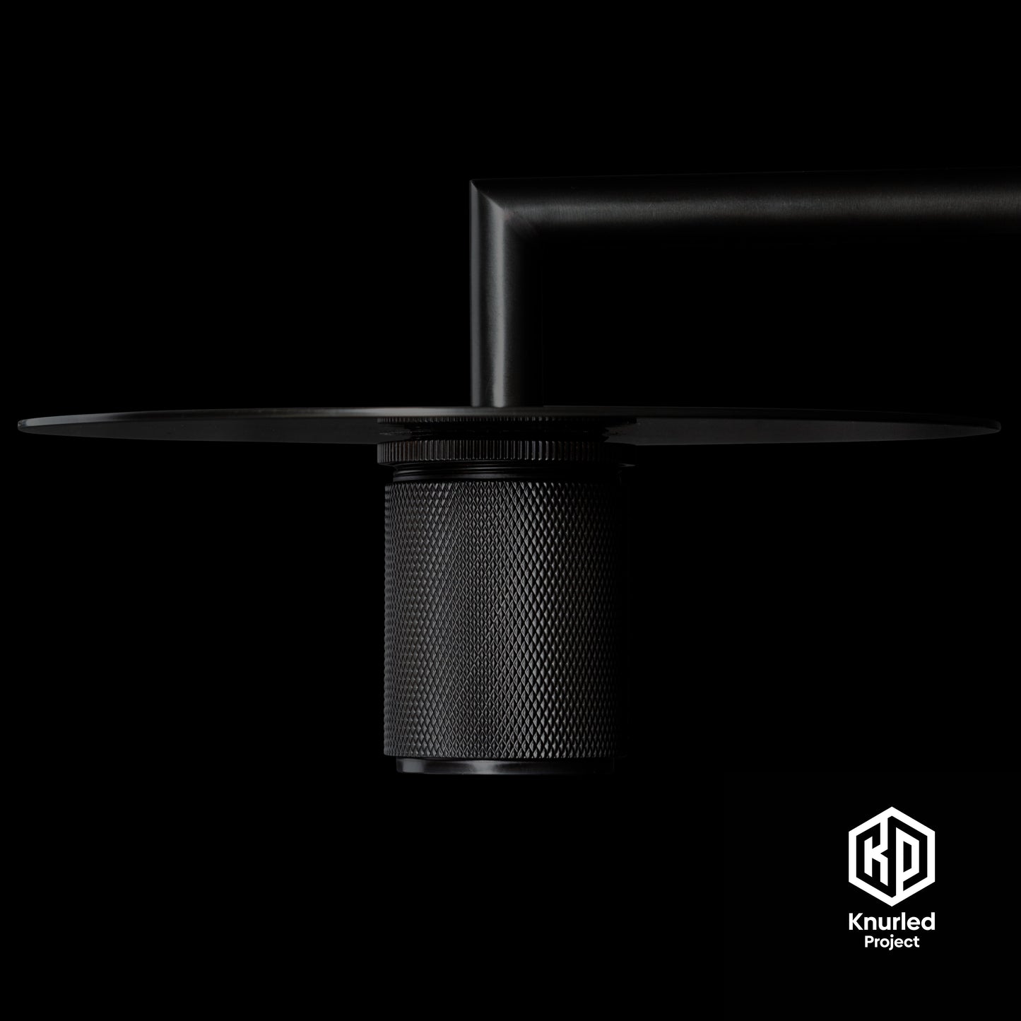 Matte Black Disc Wall Light + Diamond Shade product shot