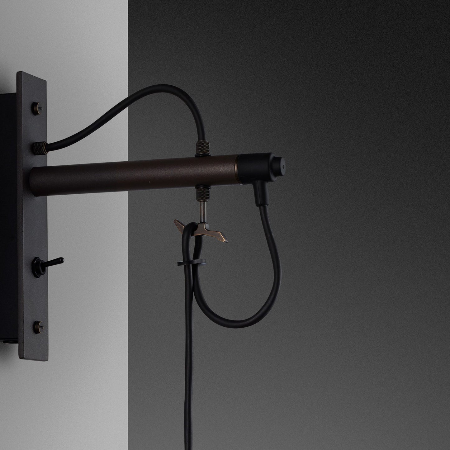 Hooked Wall Light/ Nude/ Graphite smoked bronze wall mount