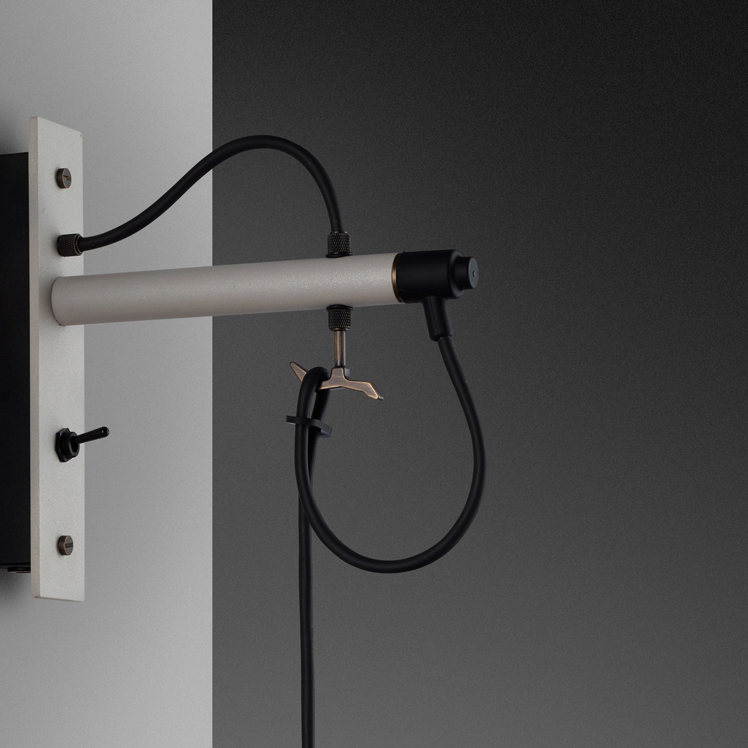 Hooked Wall/ Small/ Stone smoked bronze wall mount 