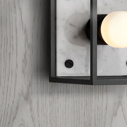 Caged Wall/ Small white marble detailed view 