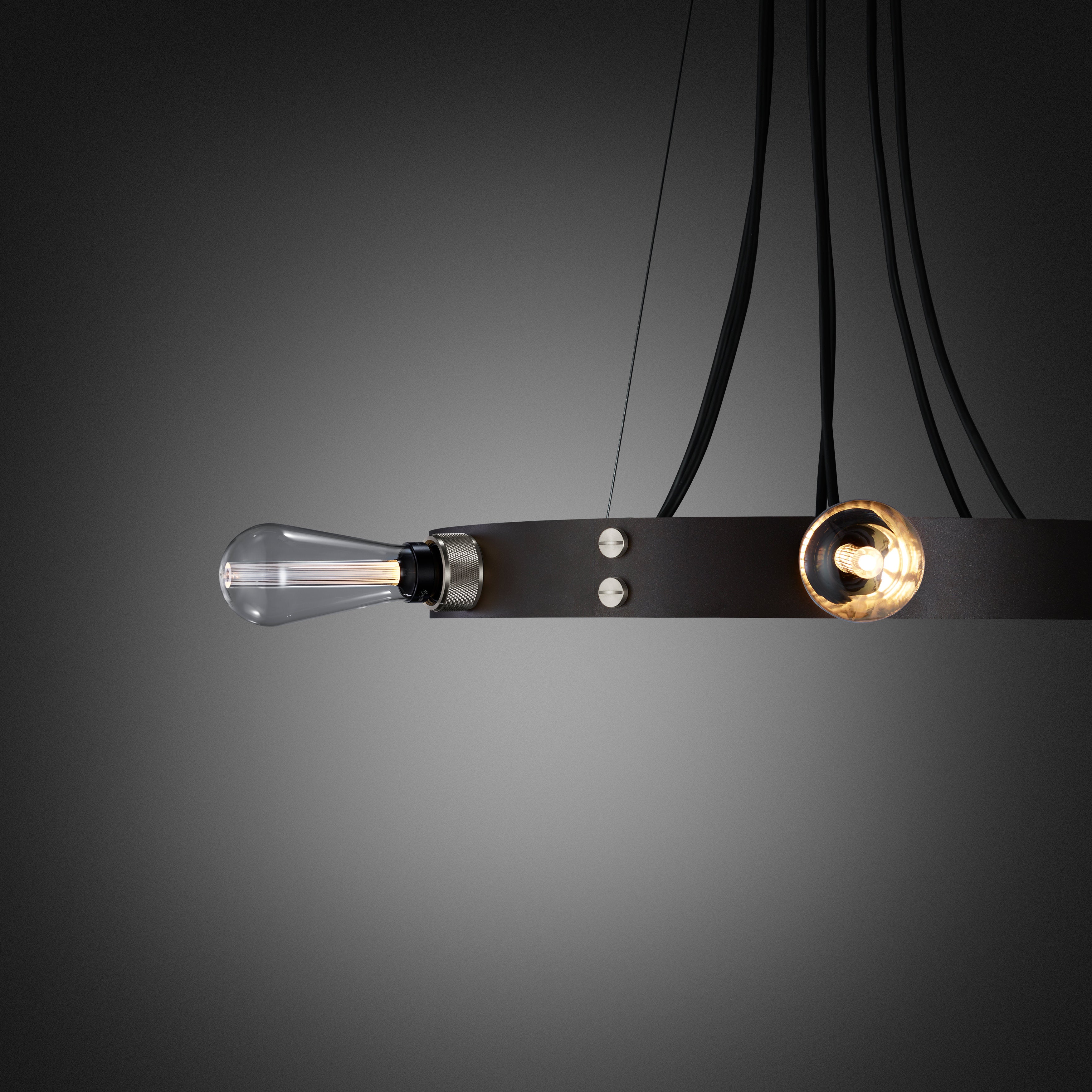 Steel Hero Light/ Graphite Pendant Ceiling light clear bulb