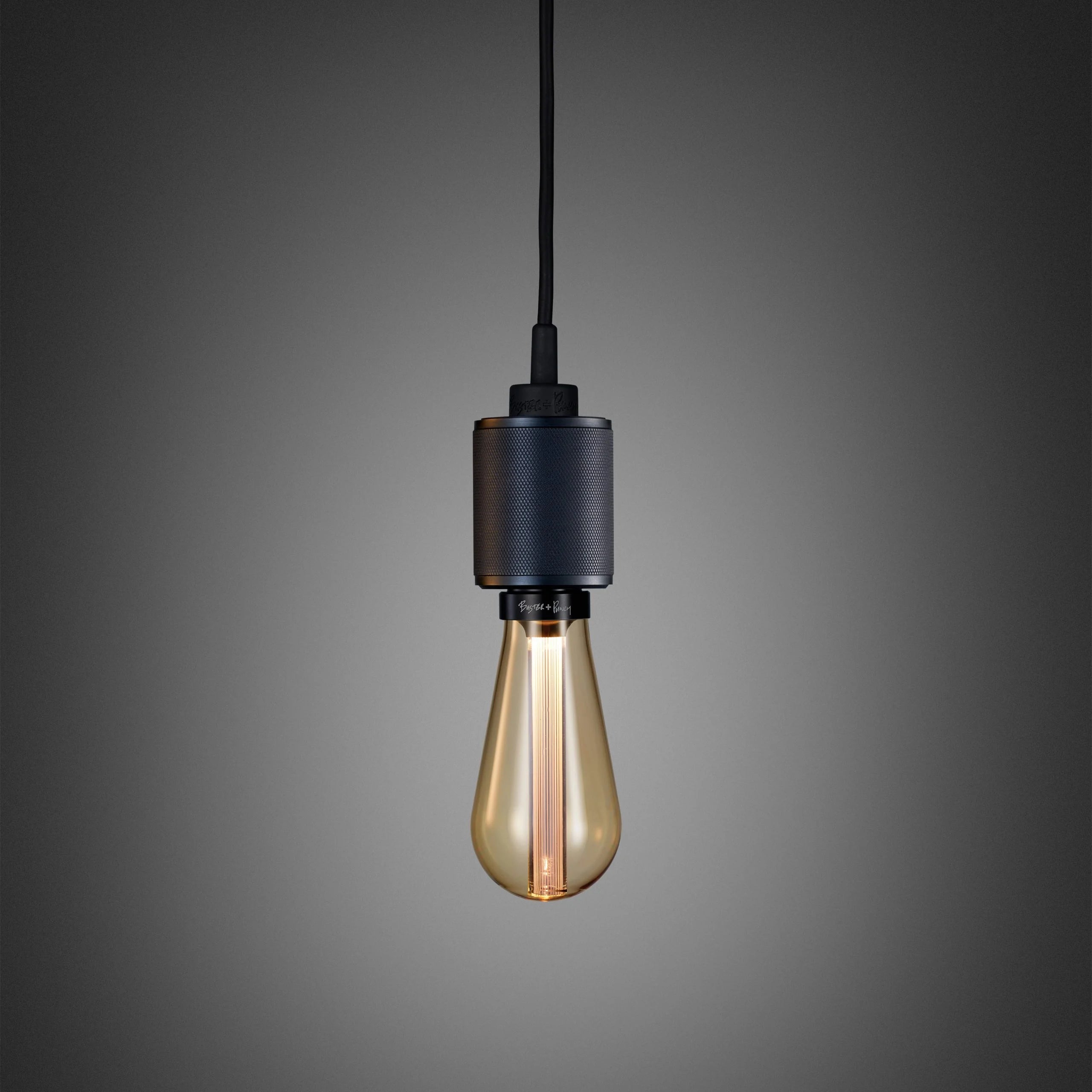 Heavy Metal Pendant light / Cross smoked bronze, front view.
