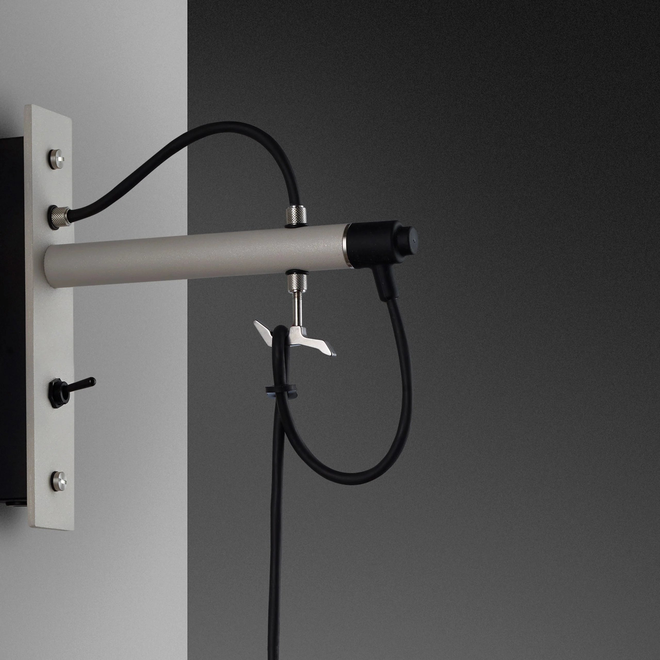 Hooked Wall/ Small/ Stone smoked Steel wall mount 