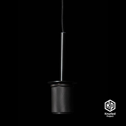 knurled shade pendant light matte black product photo 1