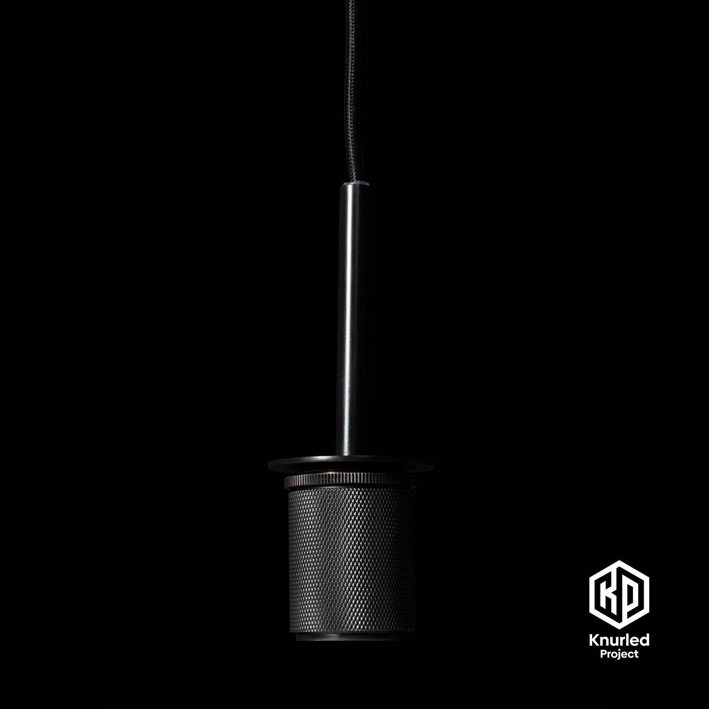 knurled shade pendant light cone shade matte black product photo 4
