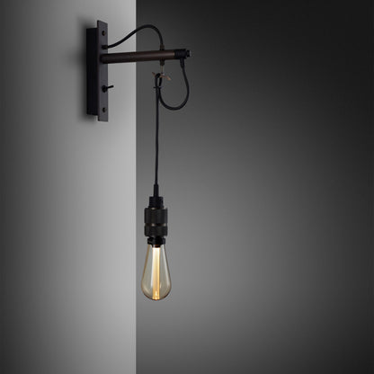 Hooked Wall Light/ Nude/ Graphite smoked bronze gold tinted bulb