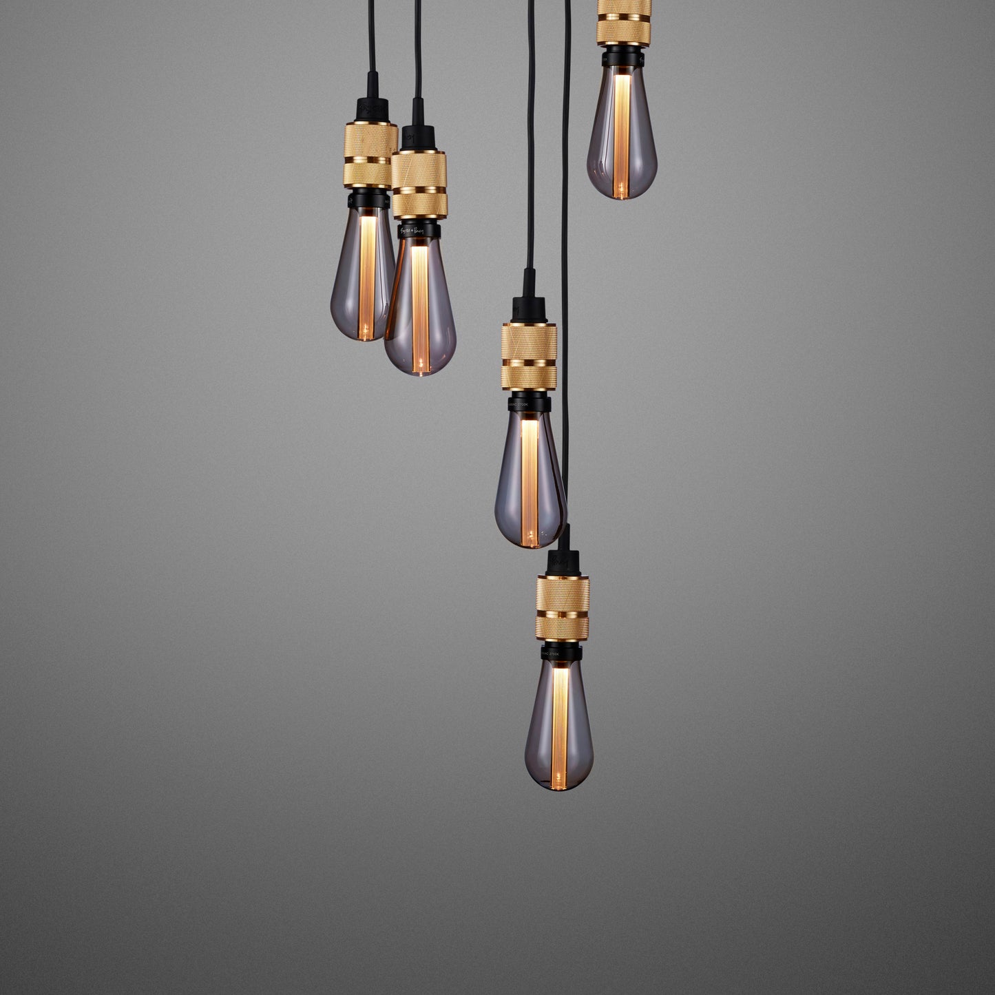 Brass Hooked 6.0 / Nude Pendant Celling light smoked bronze bulbs