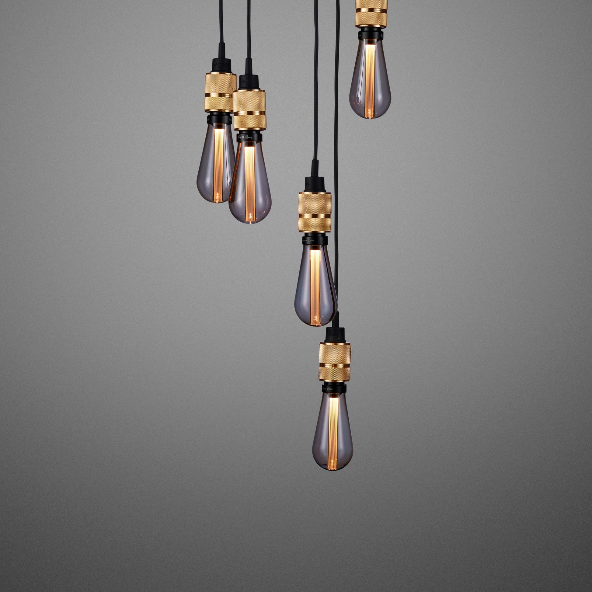 Brass Hooked 6.0 / Nude Pendant Celling light smoked bronze bulbs