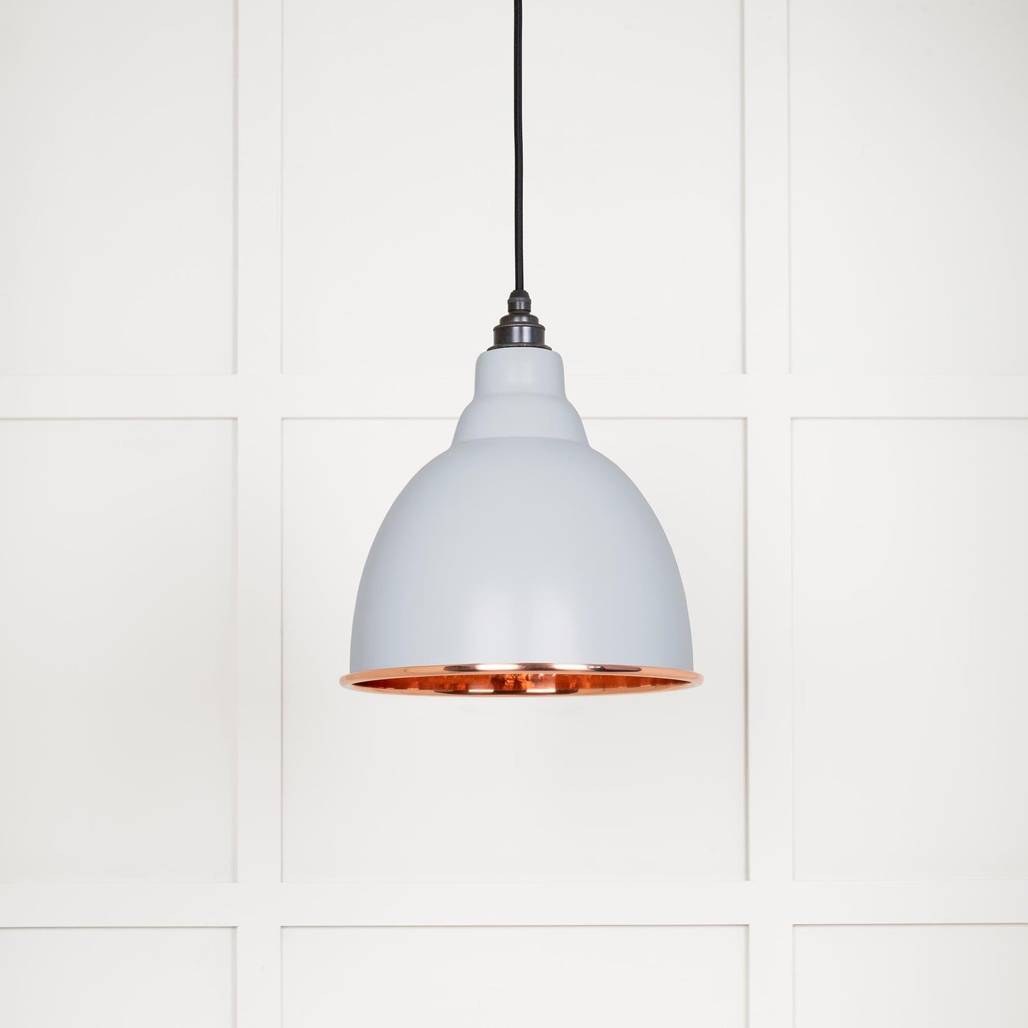 Hammered Copper Brindley Pendant Light  Birch, Front Side.