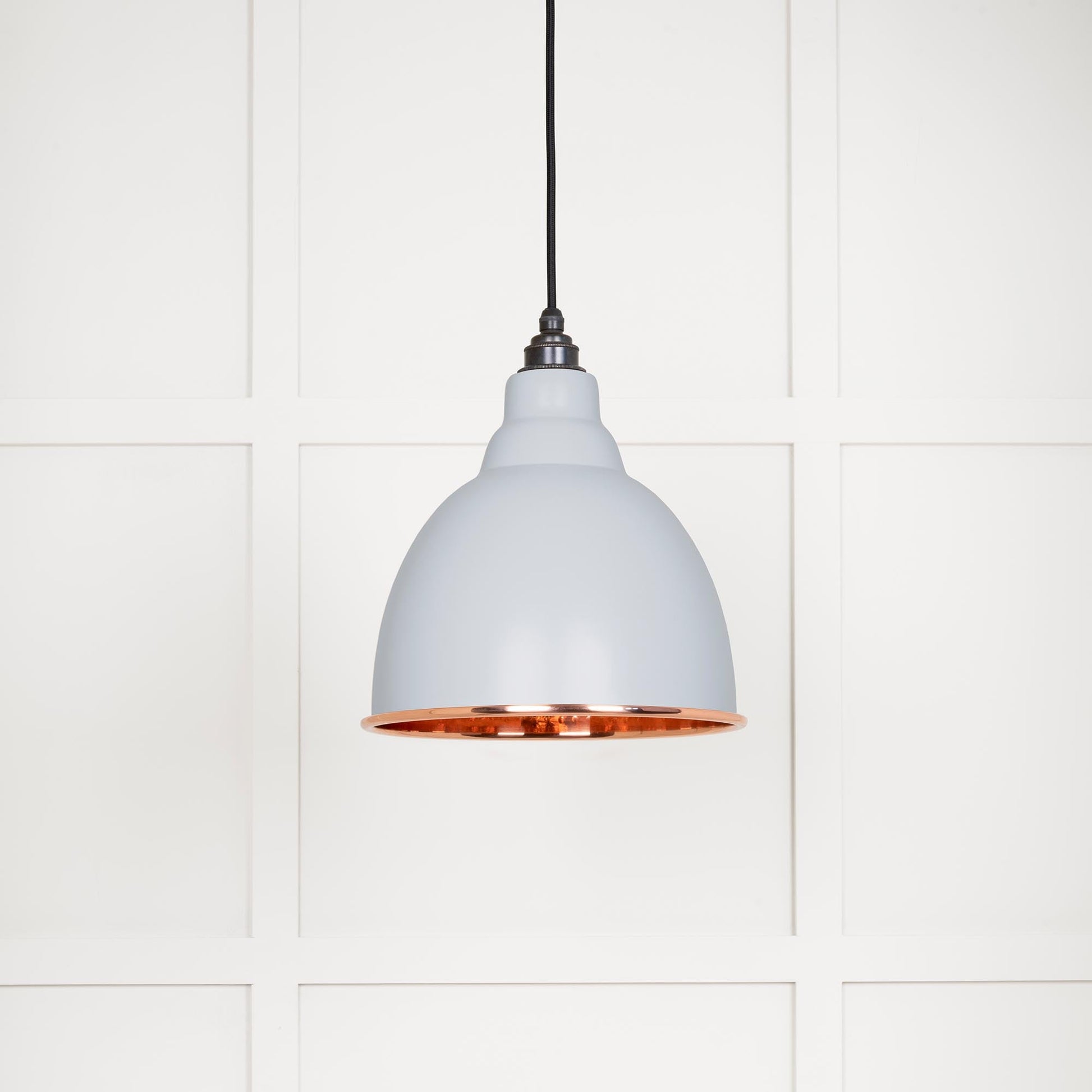 Hammered Copper Brindley Pendant Light  Birch, Front Side.