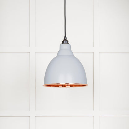 Hammered Copper Brindley Pendant Light  Birch, Front Side.
