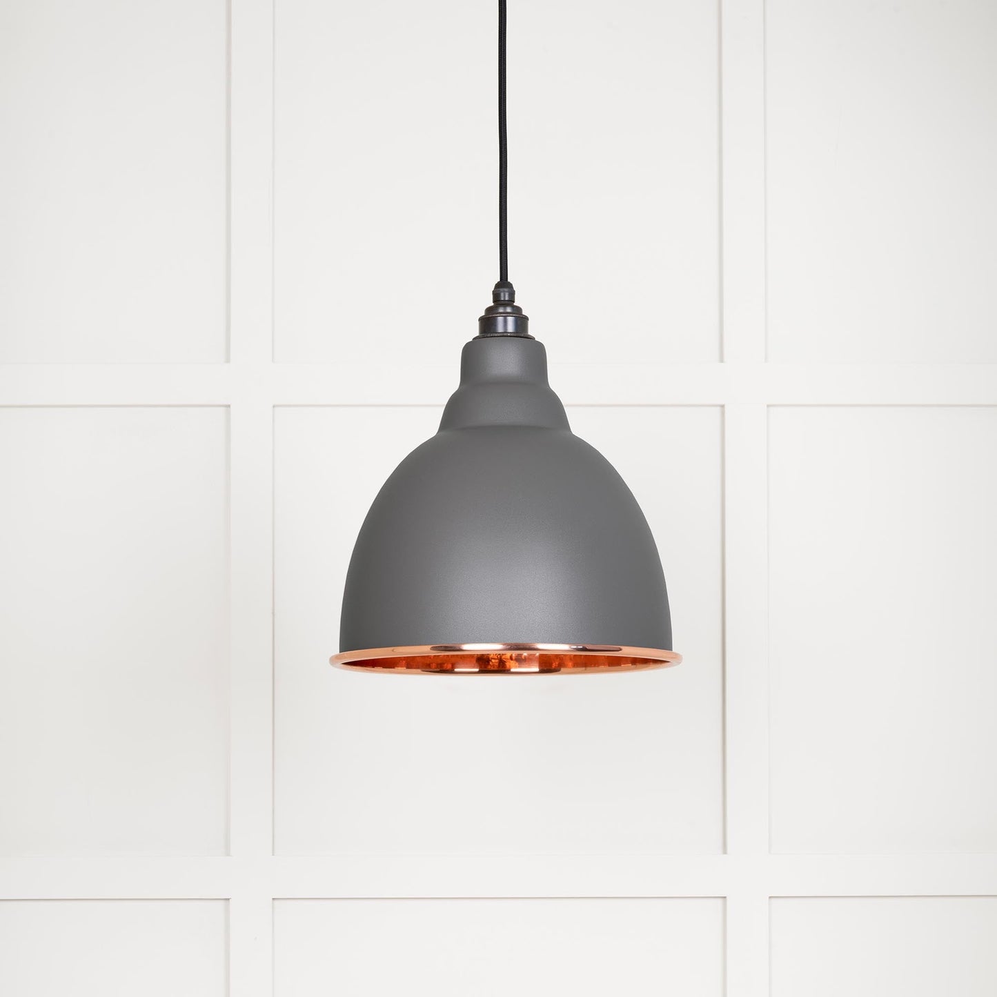Hammered Copper Brindley Pendant Light  Bluff, Front Side.