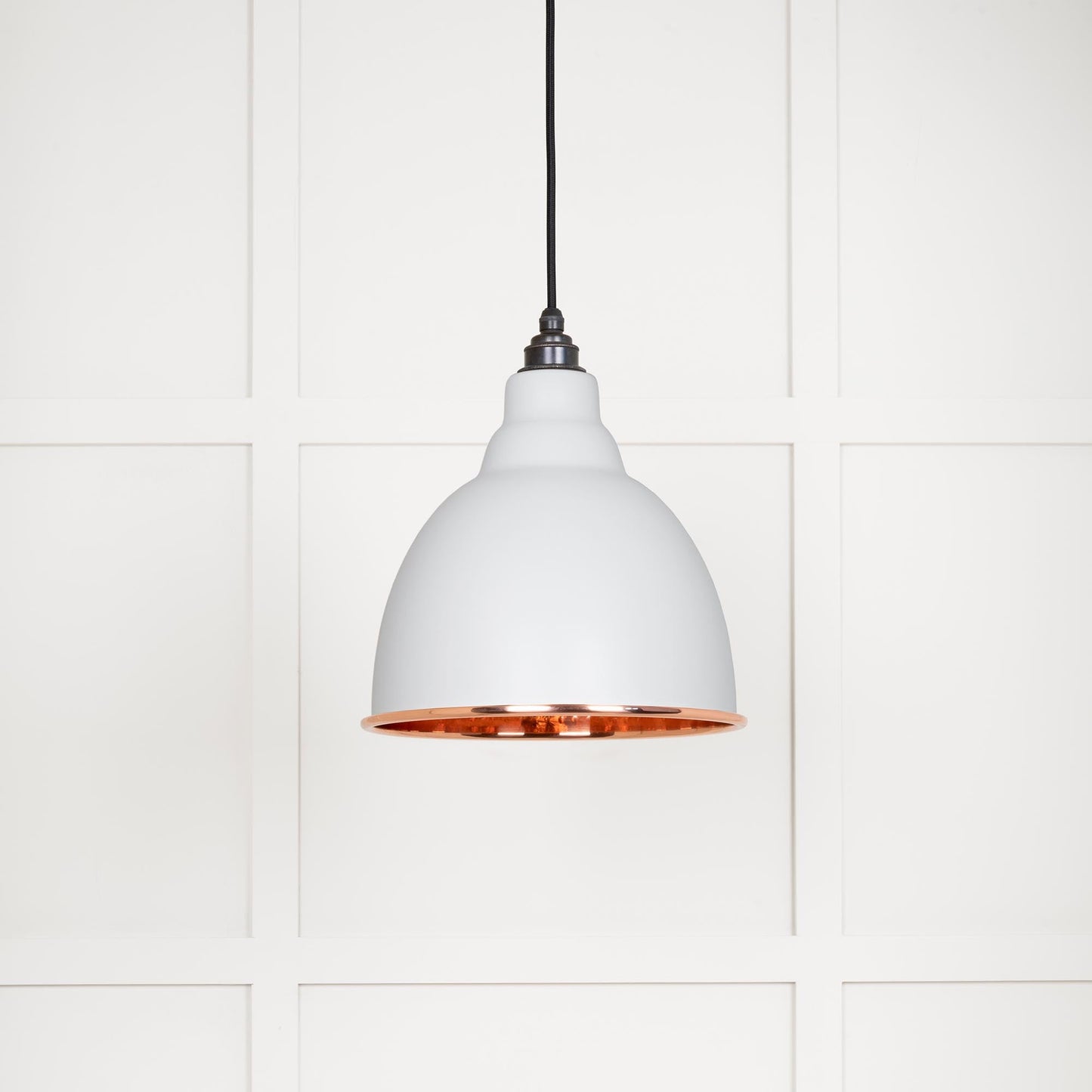 Hammered Copper Brindley Pendant Light  Flock, Front Side.