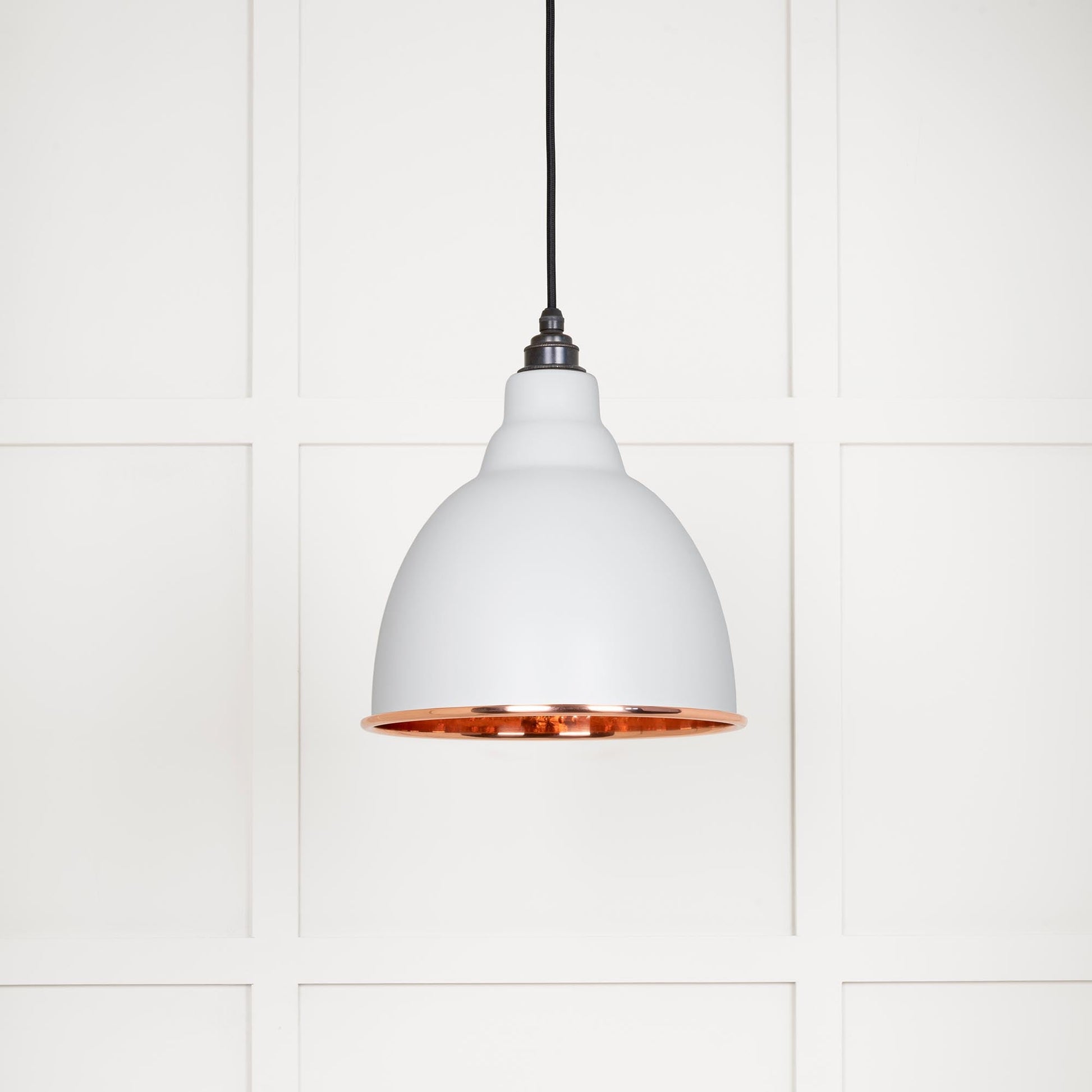 Hammered Copper Brindley Pendant Light  Flock, Front Side.