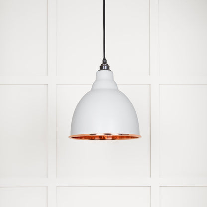 Hammered Copper Brindley Pendant Light  Flock, Front Side.