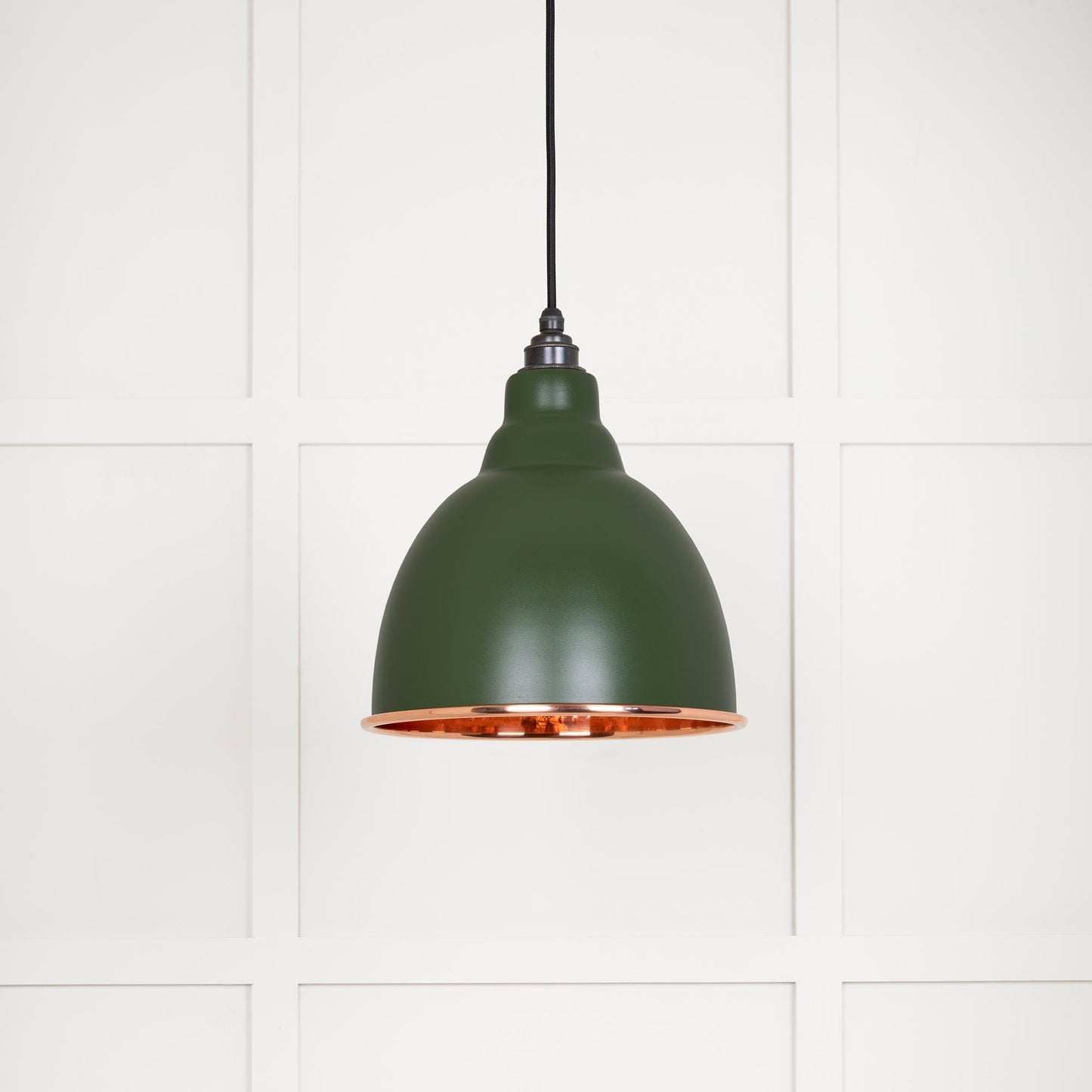 Hammered Copper Brindley Pendant Light  Heath, Front Side.