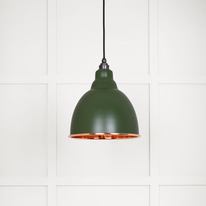 Hammered Copper Brindley Pendant Light  Heath, Front Side.