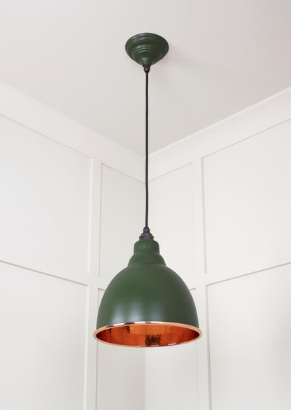 Hammered Copper Brindley Pendant Light  Heath, Underside.