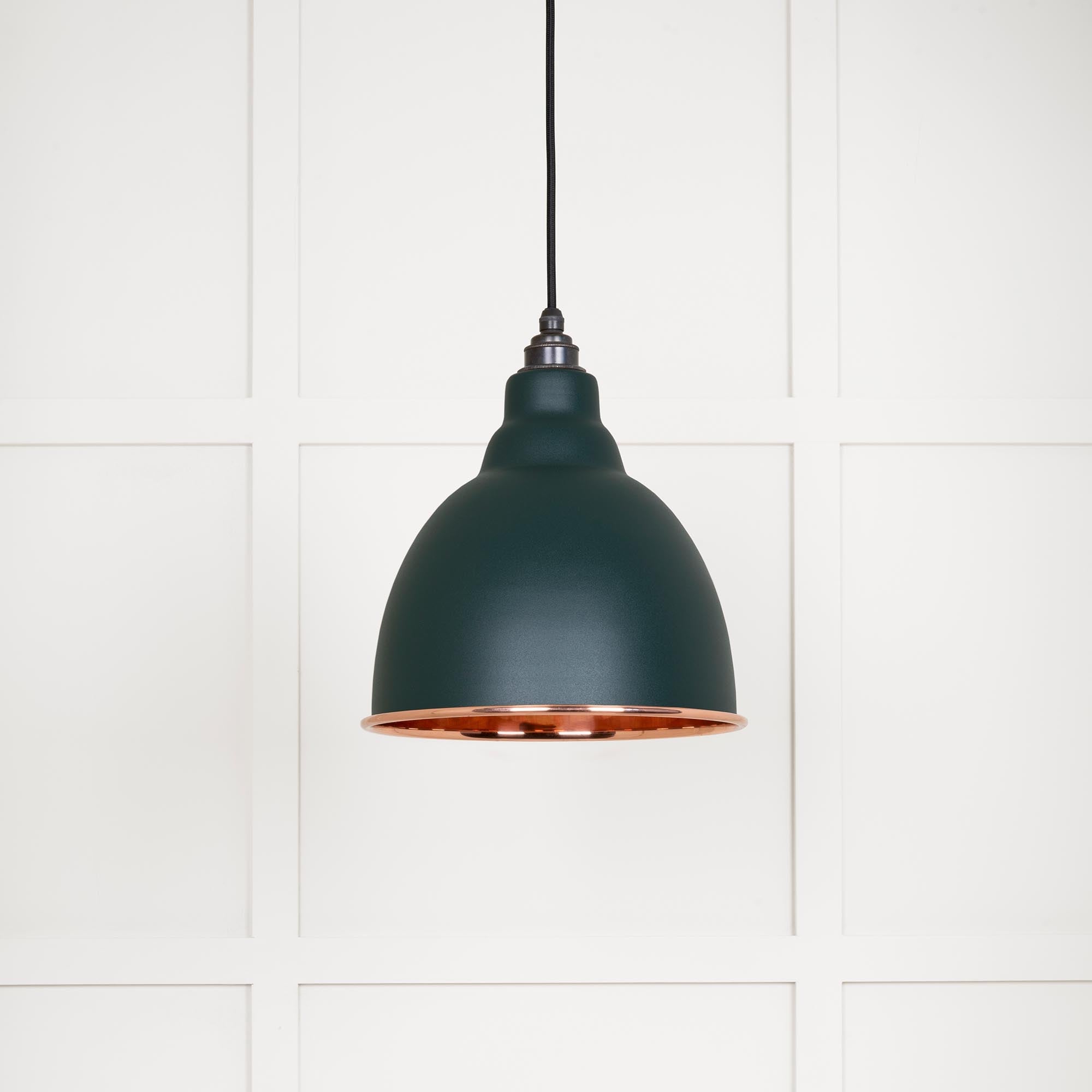 Smooth Copper Brindley Pendant Light  Dingle, Front Side.