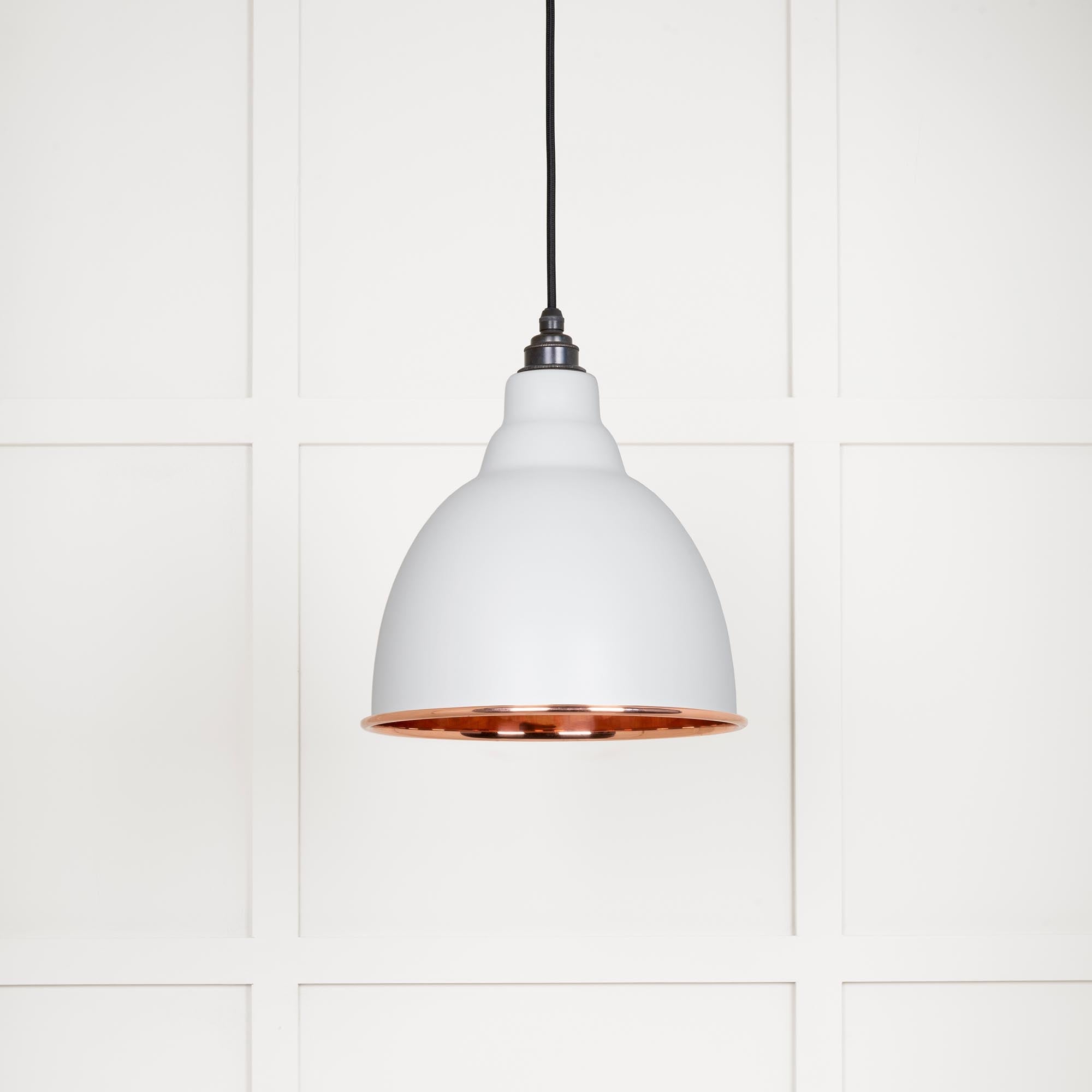 Smooth Copper Brindley Pendant Light  Flock, Front Side.