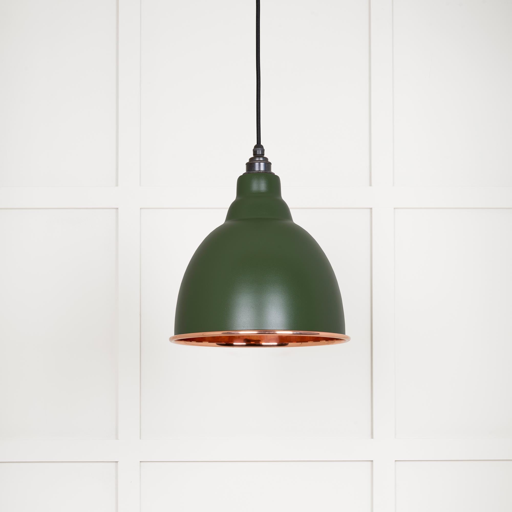 Smooth Copper Brindley Pendant Light  Heath, Front Side.
