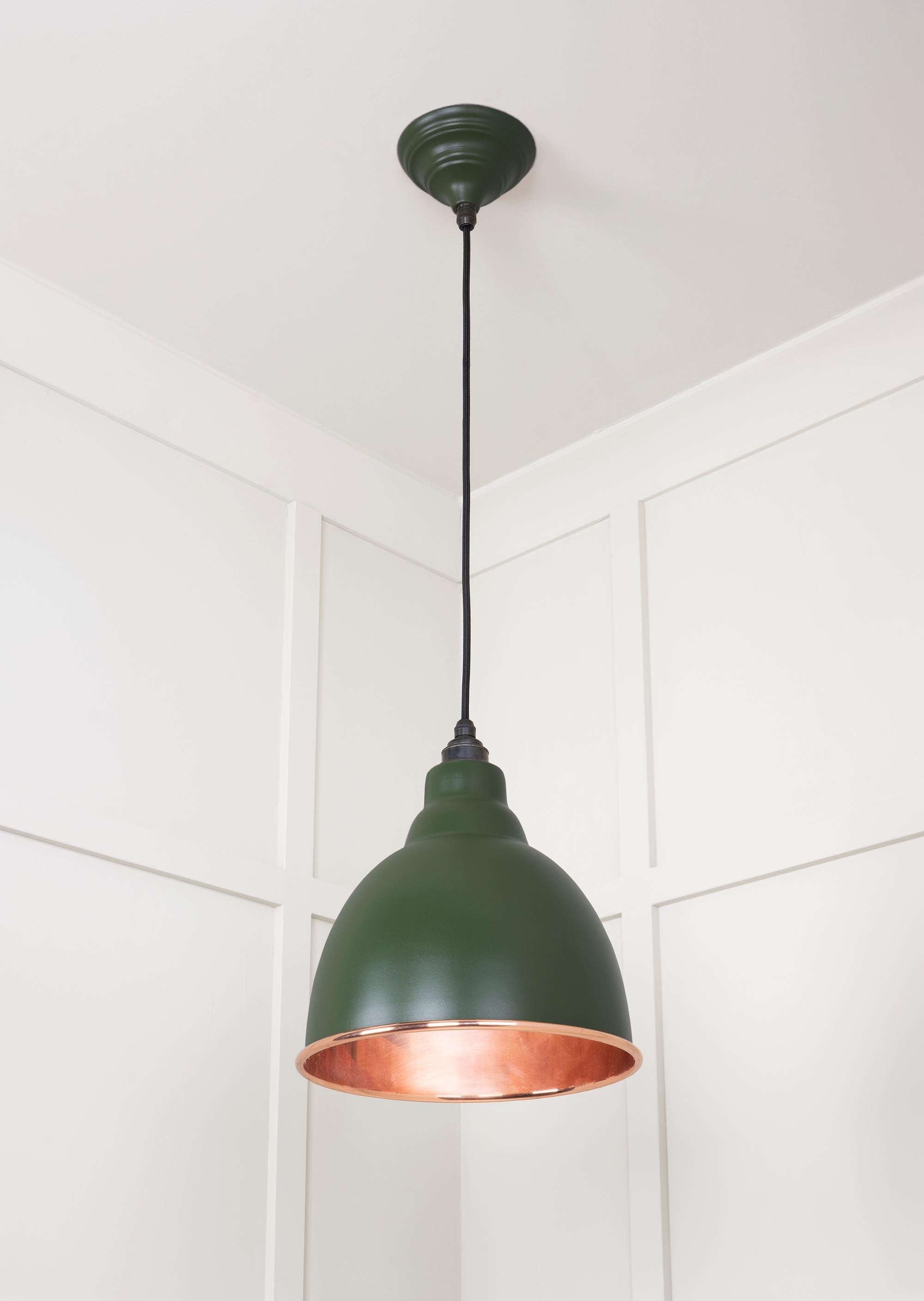 Smooth Copper Brindley Pendant Light  Heath, Underside.