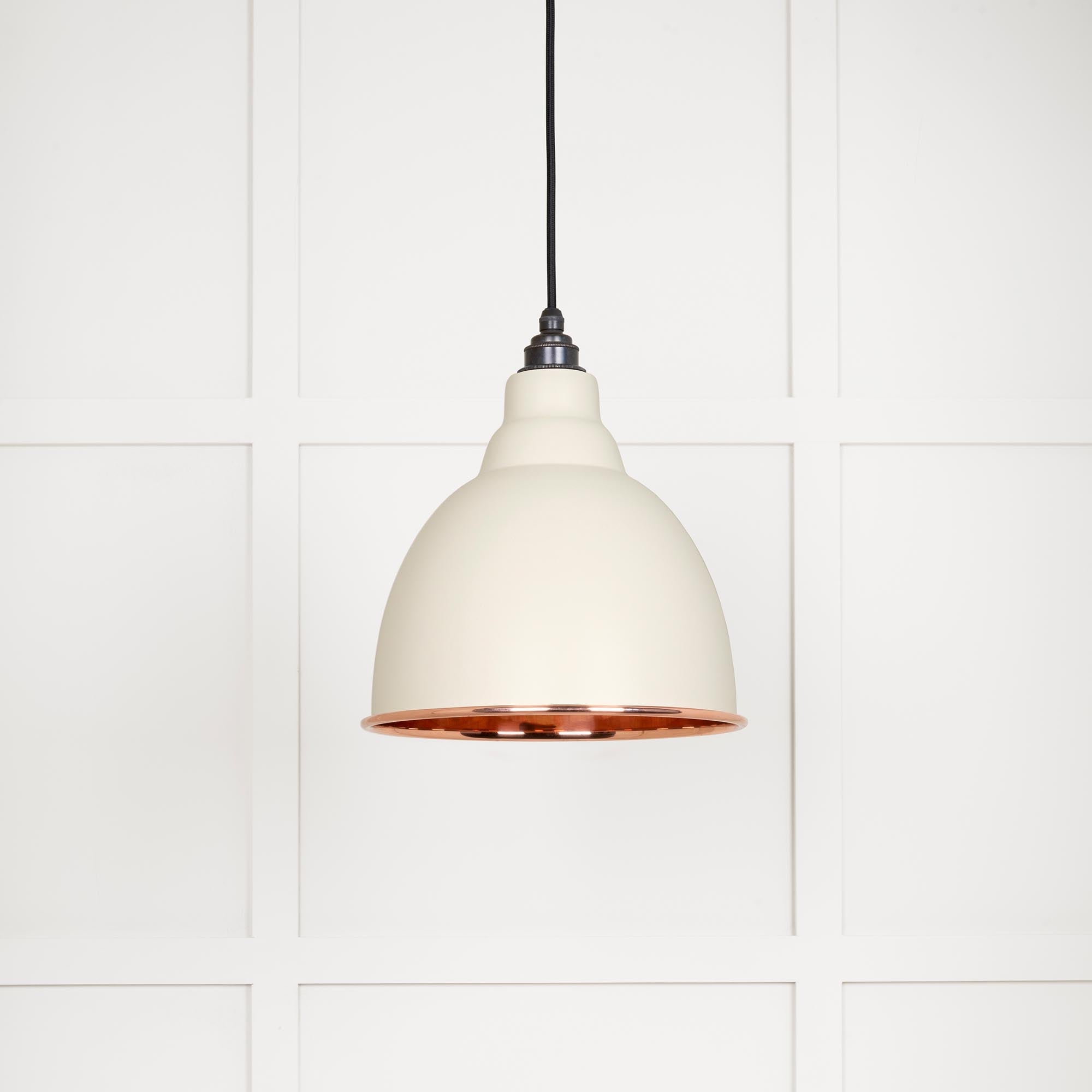 Smooth Copper Brindley Pendant Light  Teasel, Front Side.