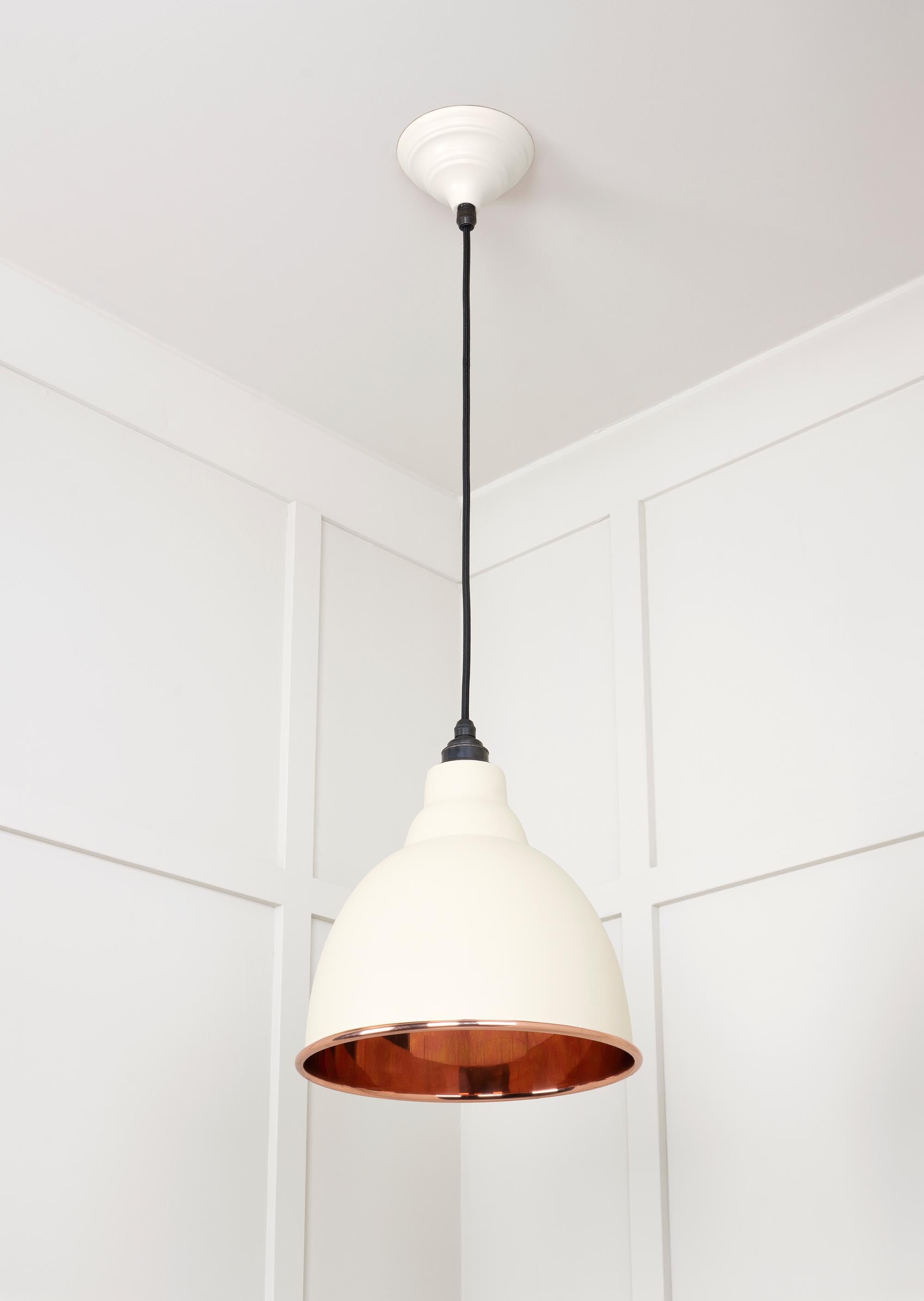 Smooth Copper Brindley Pendant Light  Teasel, Underside.