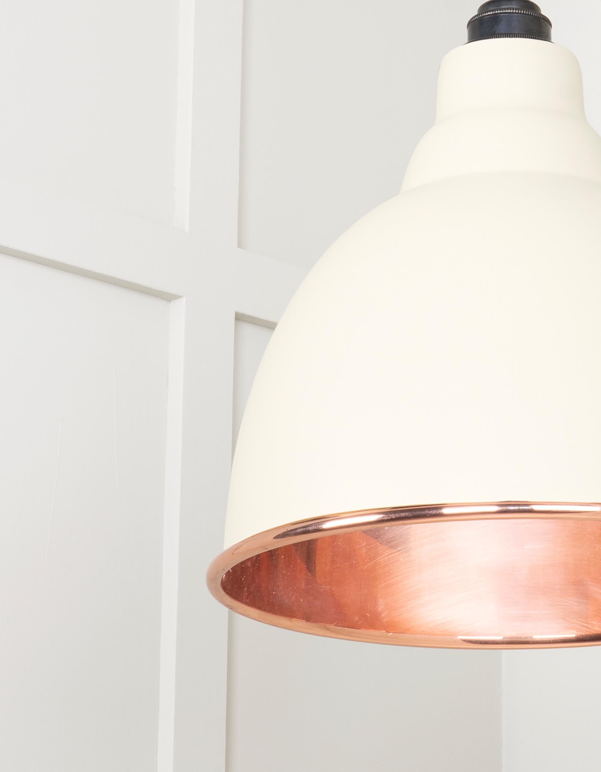 Smooth Copper Brindley Pendant Light  Teasel, Detailed close up view of pendant.
