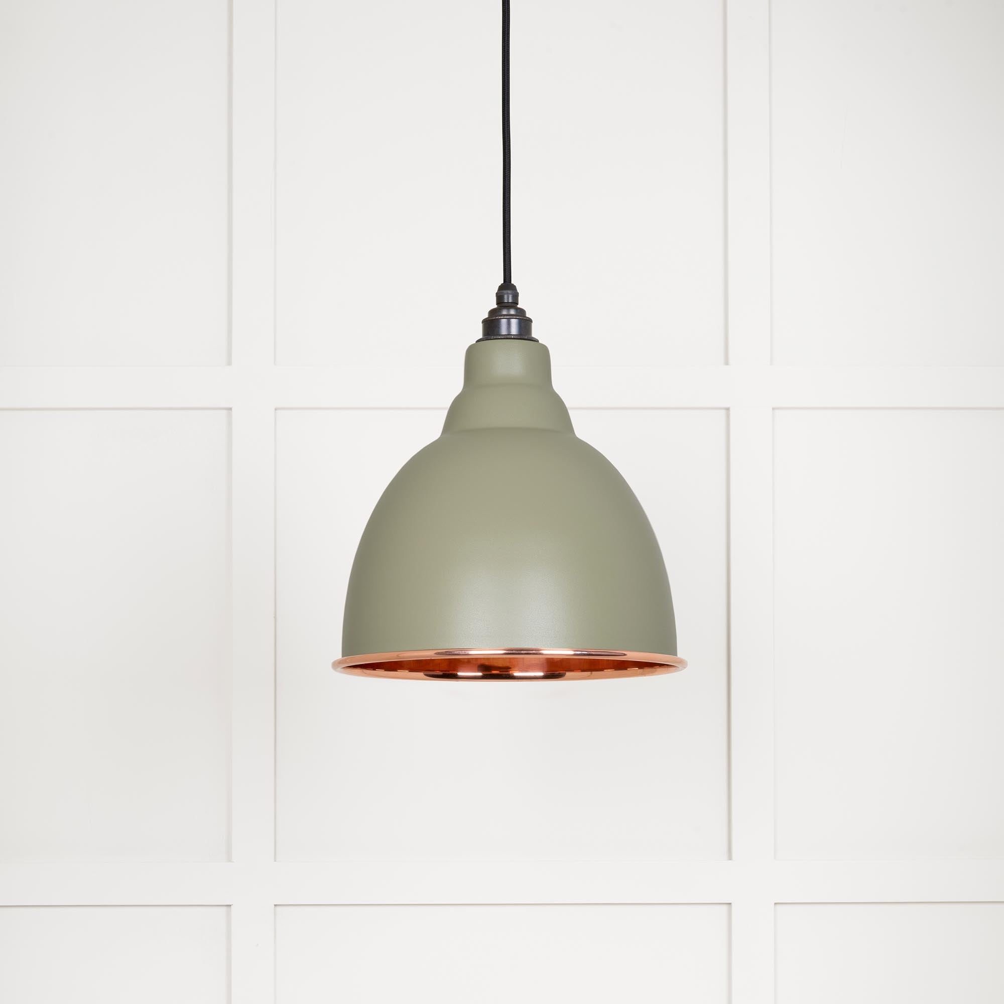 Smooth Copper Brindley Pendant Light  Tump, Front Side.