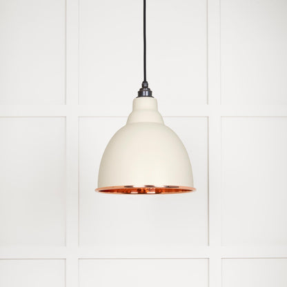 Hammered Copper Brindley Pendant Light  Teasel, Front Side.