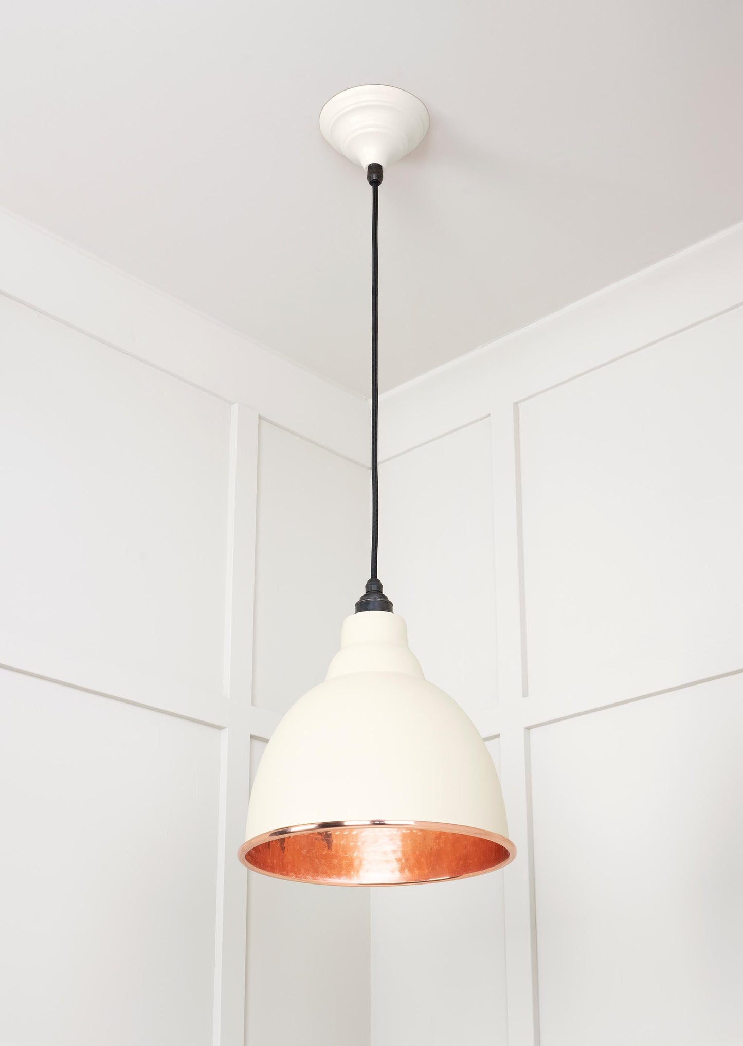 Hammered Copper Brindley Pendant Light  Teasel, Underside.