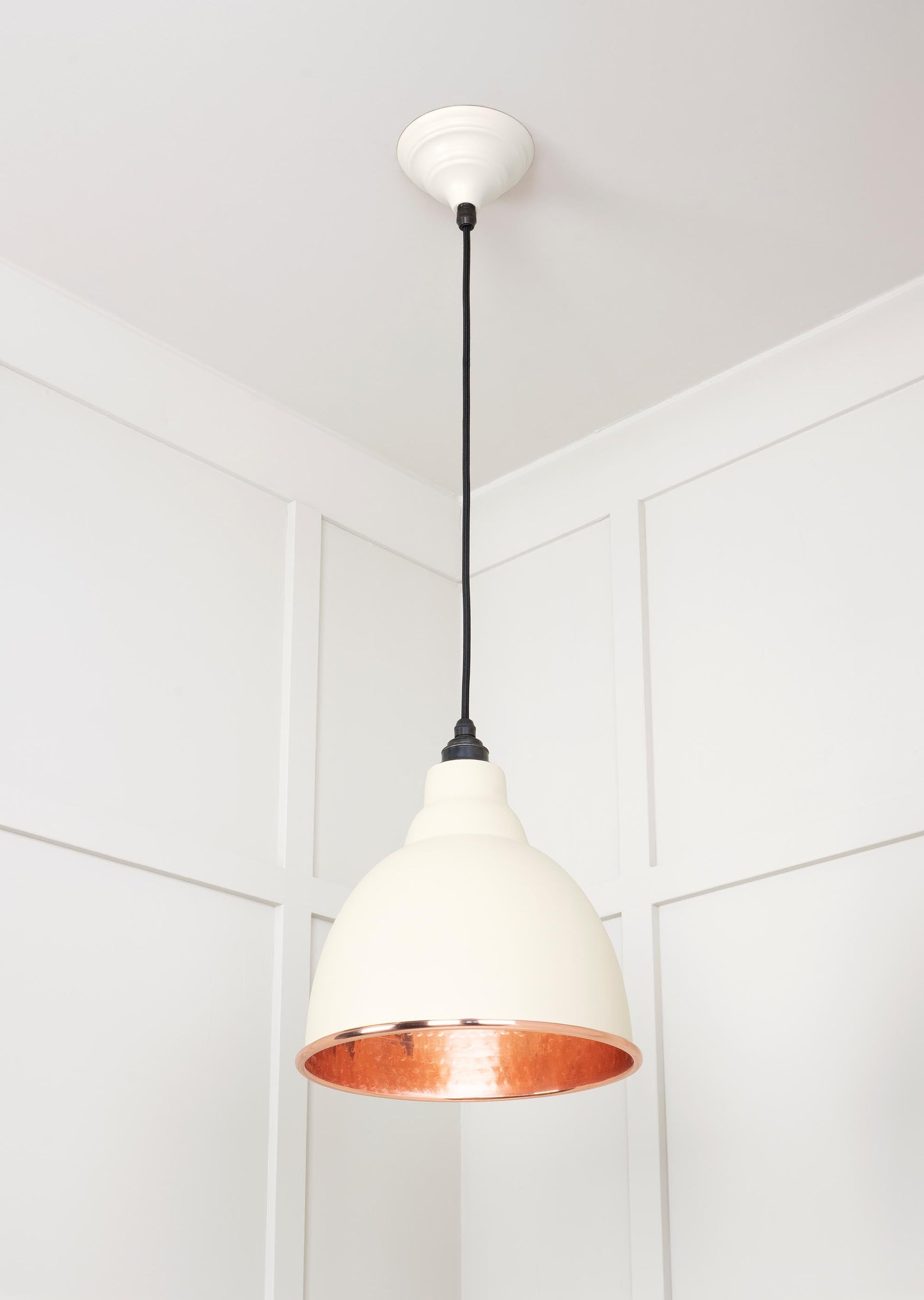 Hammered Copper Brindley Pendant Light  Teasel, Underside.