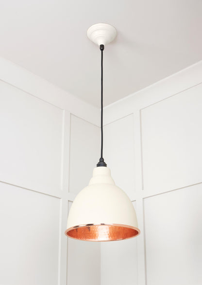 Hammered Copper Brindley Pendant Light  Teasel, Underside.
