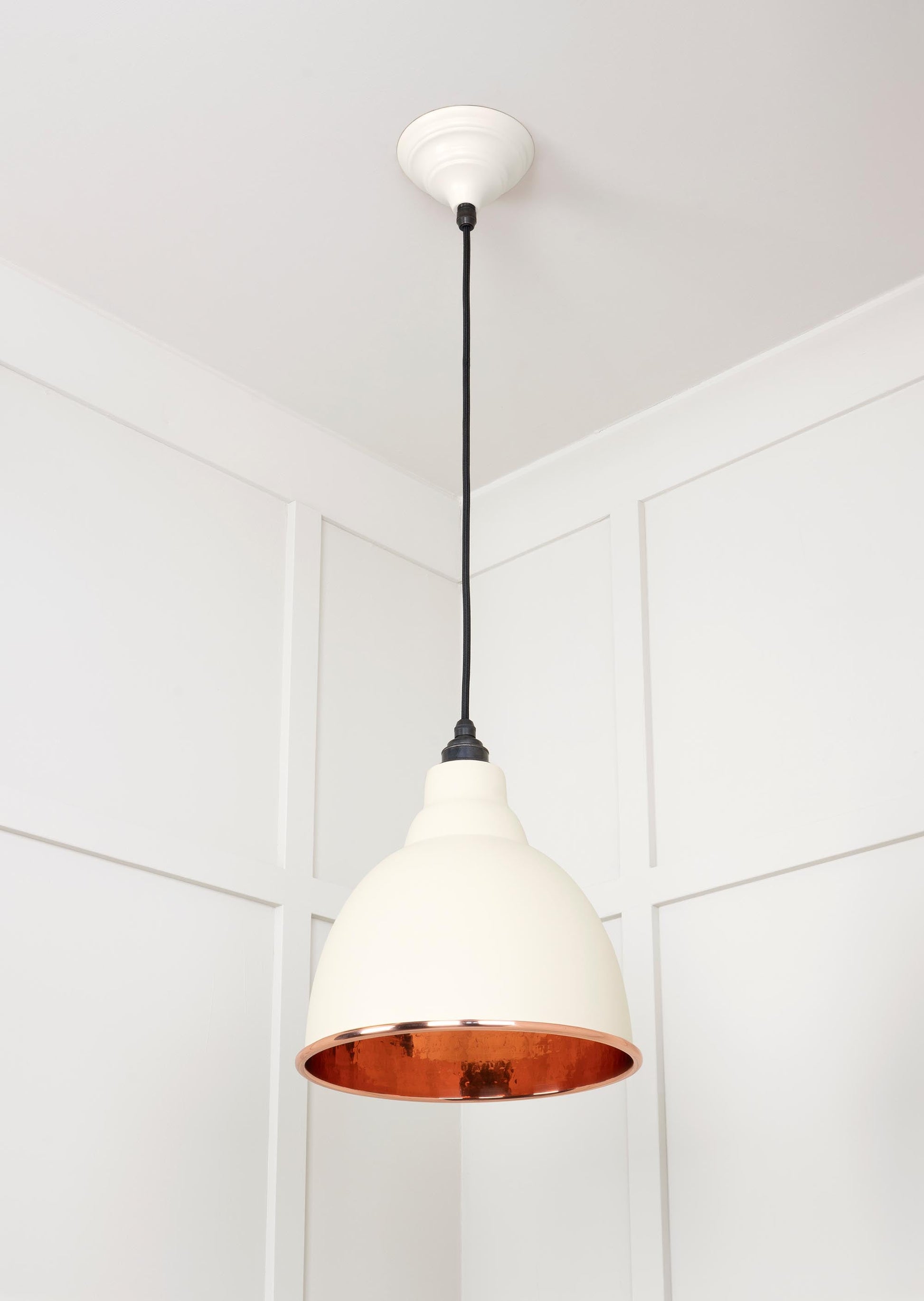 Hammered Copper Brindley Pendant Light  Teasel, Underside.